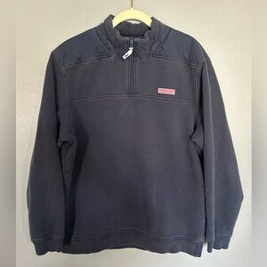 Vineyard Vines Shep & Ian Blue 1/4 Zip Pullover Whale Sweatshirt Men’s Large